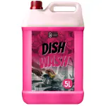 FLISKO Dishwash Liquid 5 Liter Pink | 100% Ecofriendly-Tough Grease Removal Formula| Leaves No Residue