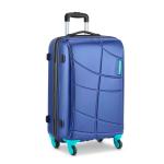 Safari Crypto 77 cms Large Check-in Polycarbonate Hard Sided 4 Wheels Spinner Luggage/Suitcase/Trolley Bag with TSA Lock (Midnight Blue)