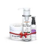 SEAQUA De-Tan Scrub With Luxury Beads Face Wash and Brightening Serum Combo Set (Pack of 3)