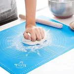ShopiMoz Rolling Mat Silicone Baking Mat Fondant Mat Sheet Chapati, Stretchable for Kitchen Roti Chapati Cake