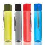 IMPOTECH Multicolor Plastic Pet Square Airtight Water Bottle 1 ltr - Pack Of 4