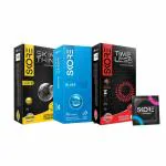 Skore Condoms (Skin Thin + Blue + Timeless) 10N (Pack of 3)