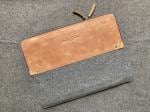 The Leather Warehouse Genuine Leather & Felt /Compartment Handmade Unisex Laptop Sleeve Bag for 13inch laptop (Grey)