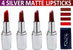 OUR BEAUTY Multicolor 100% Veg And Long Stay Soft Matte Lipstick Combo 28, 16 G (Pack Of 4)