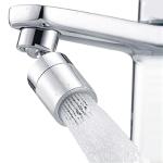 Prem's 360 Degree Swivel Sink Faucet Aerator, Big Angle High Pressure Large Flow Aerator Movable Function Kitchen Faucet Aerator,55/64 Inch Female Thread Polished Chrome