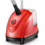 Kumaka Sheffield Red Plastic Garment Steamer Water Tank 1.4 L with Swivel Hanger Adjustable Stick