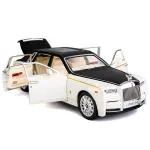Ktrs Enterprise 1/24 Rolls-Royce Phantom Model Car,Zinc Alloy Pull Back Toy Diecast Toy Cars With Sound And Light For Kids Girl Gift