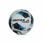 VECTOR X THUNDER Football - Size: 5 (Pack of 1) (White & Blue)