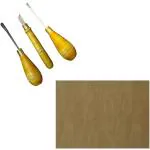 CRAFT WAFT LINO CUTTING TOOLS & (30X25)CM LINO SHEET COMBO