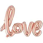 Hippity Hop Rubber Multicolor Foil Balloon Love Script Printed