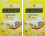 Twinings Camomile Honey & Vanilla 20 Single Tea Bags - 4 Pack, 4 X 30 g