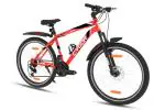 GANG Cygor Front Suspension Multi Speed (21 Gear's) With Dual Disc Brake 24T (Frame : 15 Inches) Mountain Cycle (Red)
