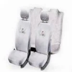 Crokrok White Cotton Car Seat Cover for Hyundai Creta (Pack of 4)