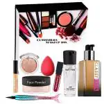 CLASSYHUDA PROFESSIONAL CONCEALER, HIGHLIGHTER, FACE POWDER, EYELINER, BLENDER, LIPSTICK, PRIMER & FOUNDATION. PROFESSIONAL MAKEUP COMBO KIT WITH BOX