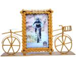 Whats Your Kick Upcycled Bike Chain Photo Frame With Cycle Bumblebee Yellow Finish