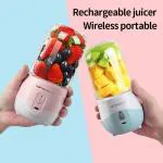 MAAHIL Portable Blender for Smoothie, Milk Shakes, Crushing Ice and Juices, USB Rechargeable Personal Blender Machine for Kitchen with 2000 mAh Rechargeable Battery, 150 Watt Motor, 400 ML
