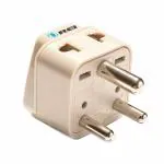 OREI World (USA, UK, China & More) to India (Type D) Travel Adapter Plug - 2 in 1 - CE Certified - RoHS Compliant - (DB-10), French Beige, 1-Pack