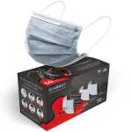 QUARANT 4 Ply Activated Carbon Surgical Face Mask with Adjustable Nose Pin (Free Size, Pack of 50)