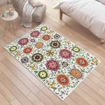 Status Vintage Multicolour Polyester Rug 4 x 6 ft (Vintagerug501)