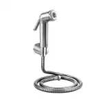 Rocio Health Faucet Set for Bathroom, Hand Jet Spray Gun for Toilet, Silicon Nozzel and Chrome Handshower for Toilet with Flexible Hose Pipe and Wall Holder