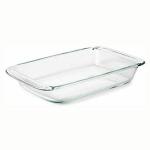 Femora Transparent Rectangular Borosilicate Microwave and Oven Safe Dish 1.6 L