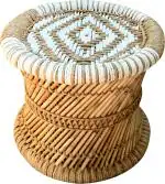 Yashika Creation Yashika Creation Natural Handmade Stools/mudda/mudah/muddi Stool (Black, Pre-assembled)