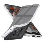 Fashionury Shockproof Transparent Back Cover Back Cover for Motorola Edge 50 Pro 5G | Camera & Screen Protection | Ultra Clear Soft Silicone Back Case for Motorola Edge 50 Pro 5G