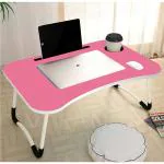 RIVARAJ Foldable Wooden Laptop Bed Tray Table, Multifunction Lap Tablet Desk with Cup Holder - 10