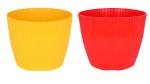 appeasy Mega Plastic Flower Pot for Garden, Multicolor -(Set of 2)