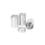 Dynore Stainless Steel Set of 3 See through canister capacity 750 ml each