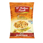 D'Nature Fresh Raw Almonds 250g