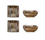 Caffeine Brown Serving Bowl (Set Of 4)