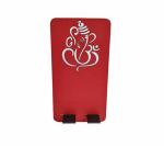 Shaurya Handicraft Wooden Lord Ganesha Mobile Phone Stand Holder (Red)