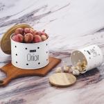 HAZEL Garlic & Onion Storage Container for Kitchen | Onion Garlic Storage Container, Set of 2