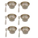 RBHMC BRONZE MASTER Gold Bronze ICE Cream Bowl with Spoon (Pack Of 4)