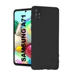 MobiLooks Mobile Accessories for Samsung A71 Black Anti-Shock,Soft Silicone Back Cover 15 x 8 x 5 cm