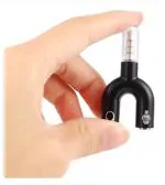 Tech Gear black 3.5mm audio jack to headphone microphone splitter converter adaptor