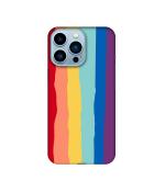 Casotec Rainbow Design 3D Printed Hard Mobile Back Case Cover for Apple iPhone 13 Pro