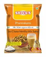 SHIVA'S PREMIUM JAU CHANA MEETHA MIX SATTU | ROASTED BARLEY AND BENGAL GRAM SUGAR MIX SATTU- 400 G