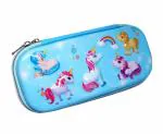 PINDIA Sky Blue EVA Unicorns Art Pencil Box Case (DC1704081)