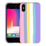 M Cart Pink, Rainbow Silicone Back Case Cover For Iphone Xs, Iphone 10, Iphone X