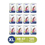 ELDURO Adult Diaper Tape Style (XL) X-Large 120 Count (For Men and Women) With Wetness Indicator