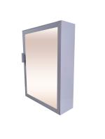 WINACO Payal 3 MM Thickness Acrylic Grey Colour Length 12 inch Depth 4 inch Height 16 inch Bathroom cabinet cosmetic storage organizer with Mirror.