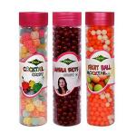 Dizzle Cocktail Candy 220g, Masala Shots Candy 250g & Fruit Balls Mocktail 250g Combo