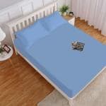 HOKIPO Fitted Bedsheets Queen Size Double Bed, 78 x 60 inches with 2 Pillow Cover, Sky Blue (IN-640-SBL)