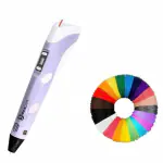 3 idea Imagine Create Print 3D Pen Purple + SUNLU PLA 3D Pen Filament - 5M - Set of 20