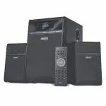 elevn Aura 80W 2.1 Channel Wireless Bluetooth Multimedia Speakers with Subwoofer Satellite Speaker, Remote, Digital FM & USB (Black)