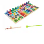 MontyMaestro Toys - Alphanumeric Play the Piano - Busy Board for Toddler _ alphabet , number and sorting toy _ Montessori toy | Puzzle | Wooden