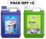B&B BLISS & BLUSH 5LTR Dish And Toilet wash 5LTR Top Load Liquid with Kitchen Cleaner Dish And Toilet Cleaning Gel Green