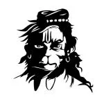 Arkasto Handcrafted Hanuman Ji Wall Art - Ideal Wall Decor for Living Room, Bedroom, Home Decor, and Dining Area (Black, 40 cm * 40 cm)